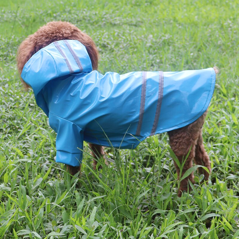 Dog PU Raincoat Outdoor Puppy Pet Rain Coat Waterproof Jackets Overall For Small Dogs Cats Pets Yorkies Chihuahua Teddy Clothes