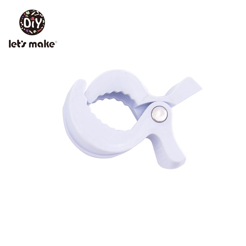 Let's Make 1pc Play Gym Accessories Lamp Pram Stroller Pegs To Hook Muslin and Toys Seat Cover Blanket Clips Car Organizer Toys: white