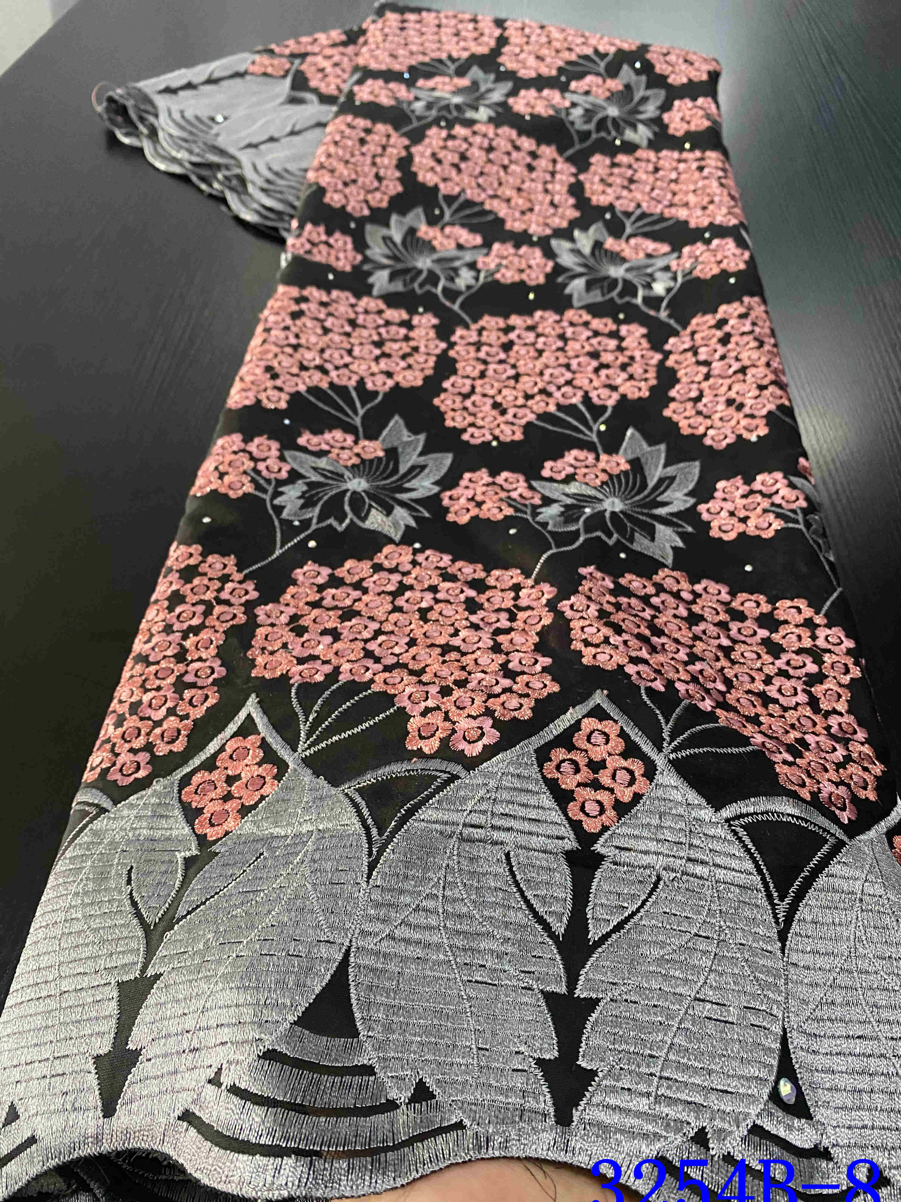 voile lace in switzerland nigerian lace fabrics latest african dry lace fabric cotton lace YA3254B-3: Picture 8