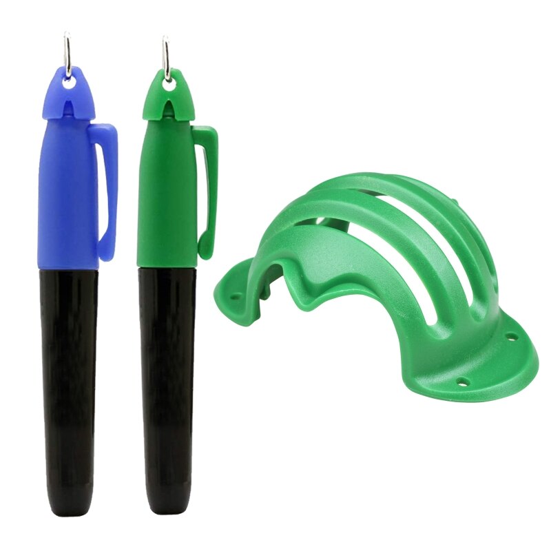 094C 3Pcs Alignment Tool Marks Template Marks Sign Tools with 1 Golf Ball Marker Pen