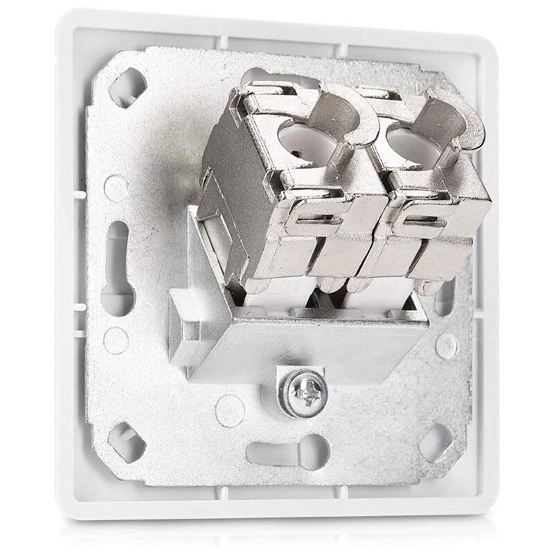 Keystone Module Kit-Inclusief (8) CAT6A Afgeschermde Keystone Jack RJ45 Ethernet Module 10G + (4) 2-Port Wandplaat