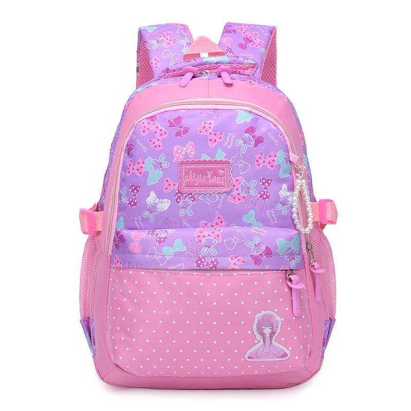 Schule Tasche Teenager Schule Rucksack Mädchen Rucksack Schule Taschen Für Grundschule Schüler: Purple