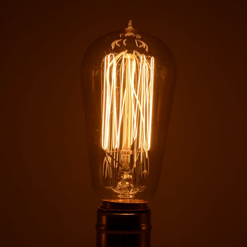 ! 3 Stks/partij Handgemaakte Edison Lampen Carbon Filament Helder Glas 'S Edison Retro Vintage Gloeilamp 40W/60W 220V E27