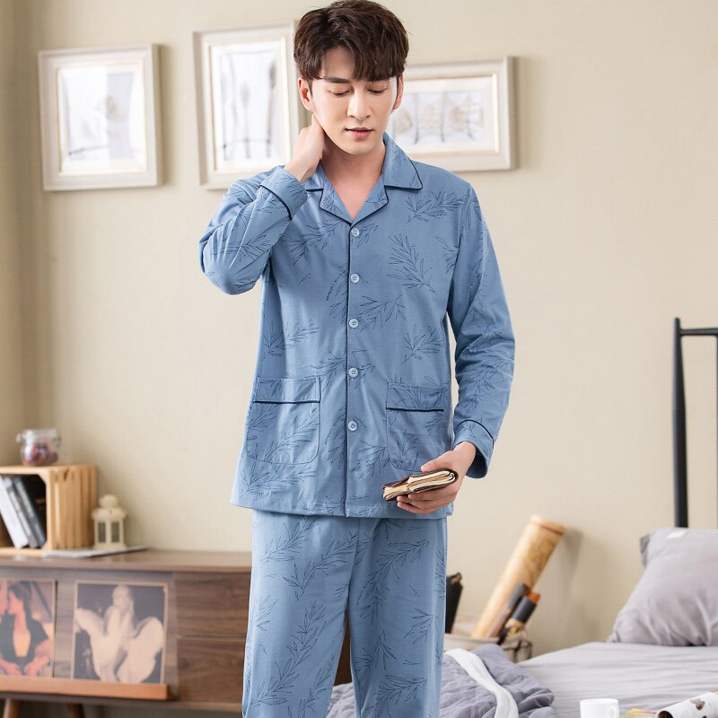 Pijamas estampados para hombre, ropa de dormir de – Grandado