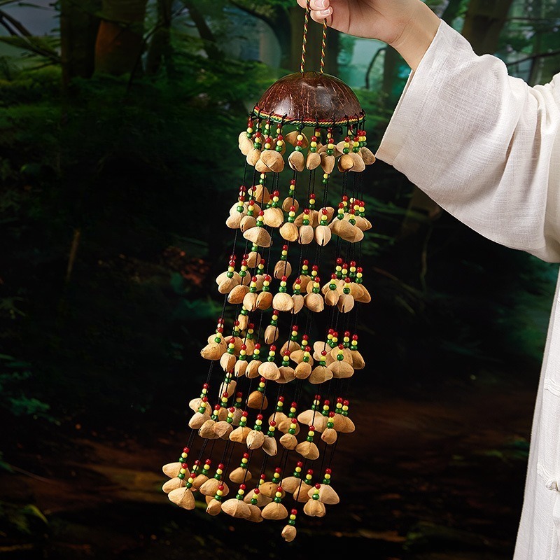 Campana de mano hecha a mano de concha Dola, sonajero curativo, campana de viento, terapia de sonido Natural, campanas musicales, instrumentos musicales de percusión
