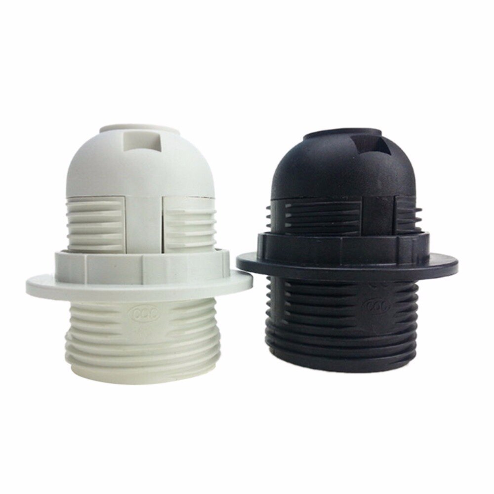 1PCS Weiß Schwarz 250V 4A E27 Glühbirne Basis Kunststoff Volle Schraube Lampe Halter Anhänger Buchse Lampenschirm Ring für E27 Glühbirne