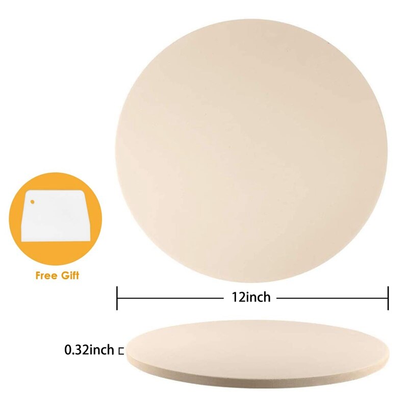 12Inch Keramische Pizza Steen Pizza Bakken Steen/Pan, Perfect Voor Grill En Oven-Thermische Slip, duurzaam En Veilig