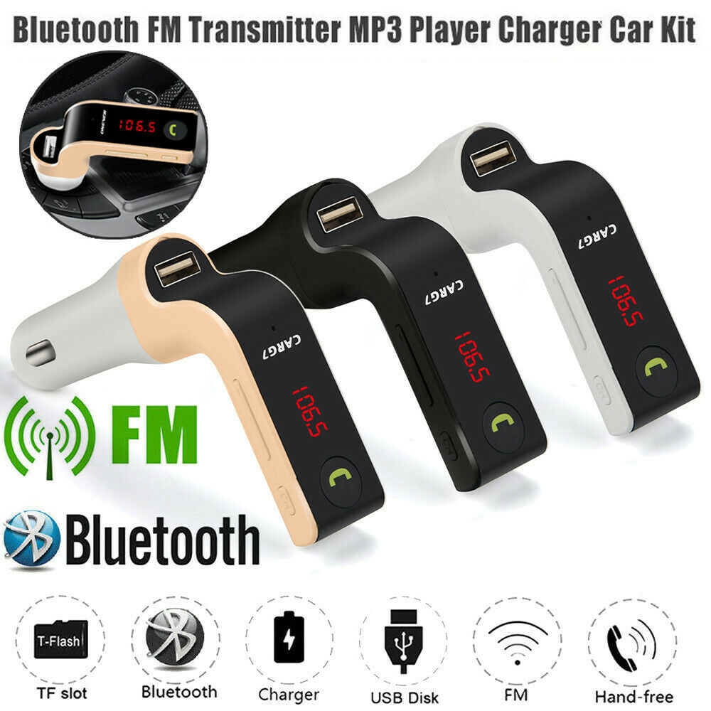 Auto G7 Bluetooth Fm-zender Handsfree Bluetooth Carkit Radio MP3 Speler Usb Charger Poort Kit Met Microfoon lcd Auto Accessoires