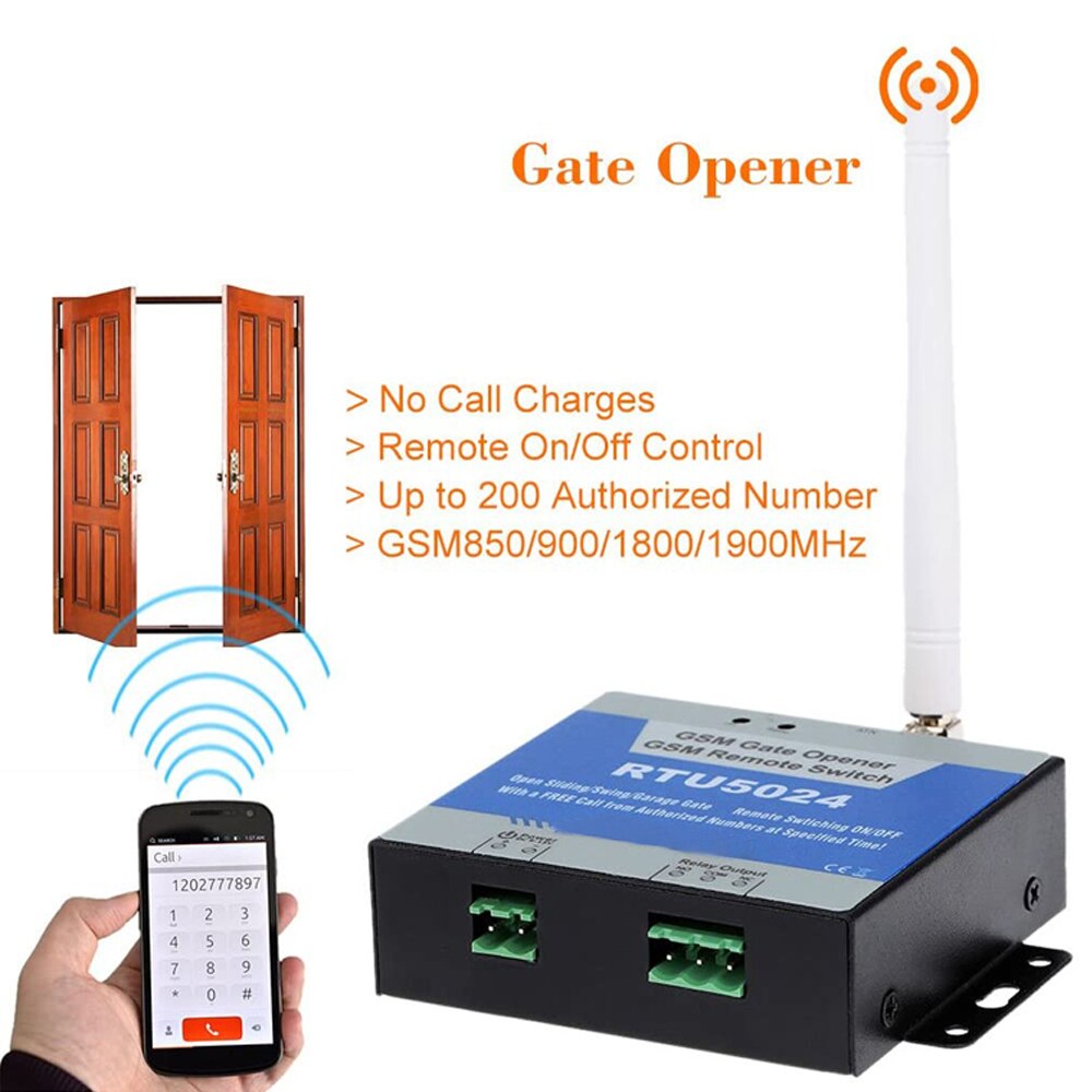 2G 3G Gsm Gate Opener Relais Schakelaar Telefoon Draadloze Afstandsbediening Deur Toegang Draadloze Opener Door Gratis Call RTU5024/RTU5035