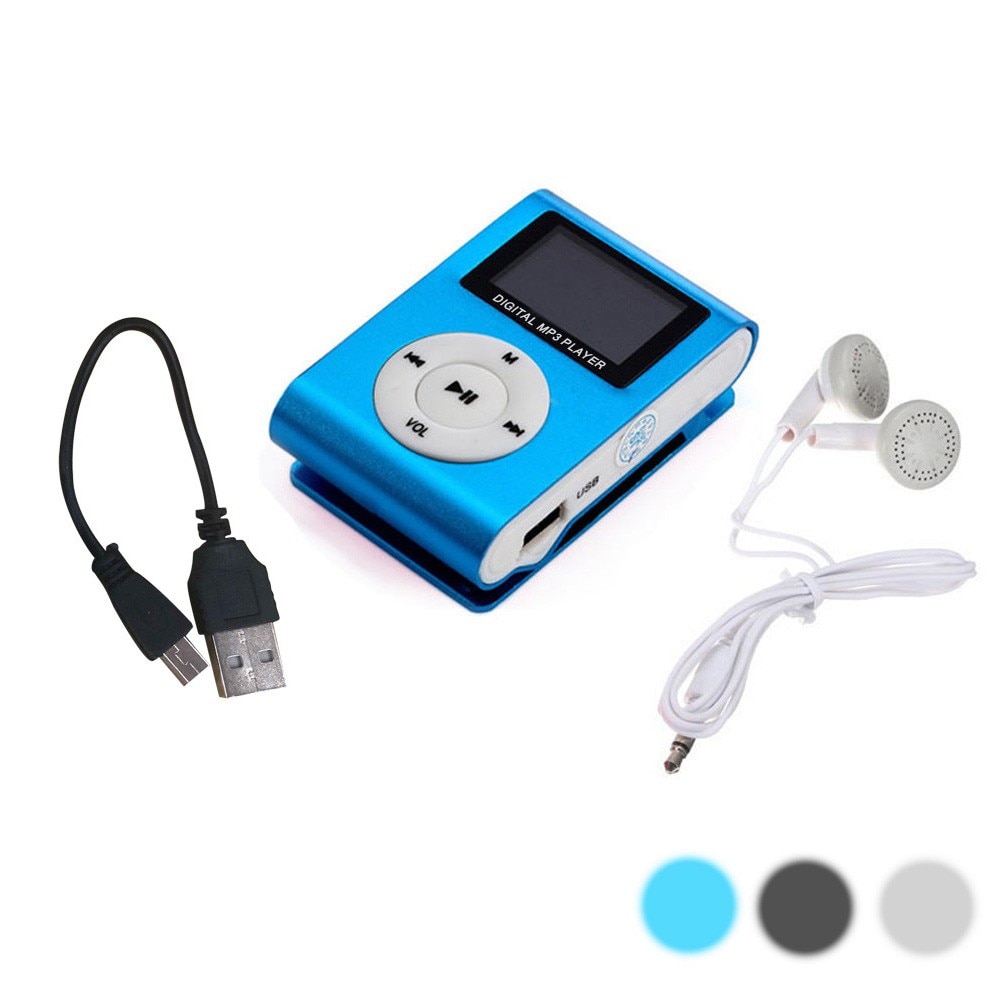 Mini USB Clip MP3 Player USB 2.0/1.1 LCD Screen 3.5mm stereo Jack FOR 2/4/8/16GB/32GB Micro SD/TF card Music Equalizer music