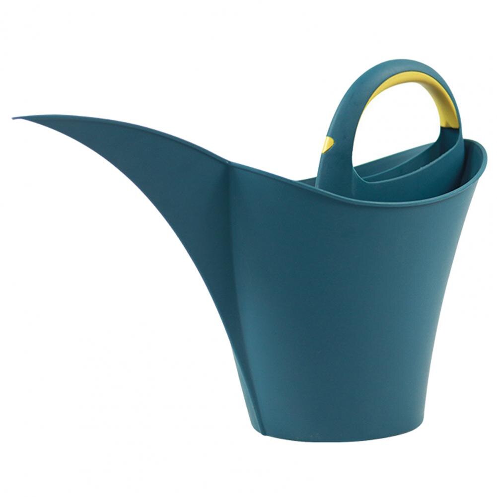 2L Watering Can Long Mouth Wear-resistant Large Capacity Flower Watering Can with Handle Garden Supplies: Dark Blue