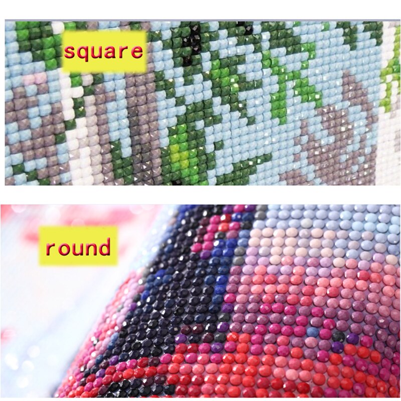 Lzaiqizg diy diamant mosaik landskap fuji berg handarbete hel fyrkantig diamant målning korsstygn diamant kristall väggkonst