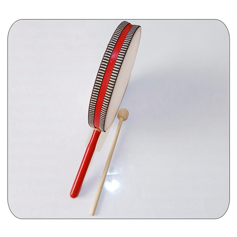 Hand drum Eight-Inch Double-Sided Hand Drumming Orff Percussion Instrument Kindergarten Performance Instrument