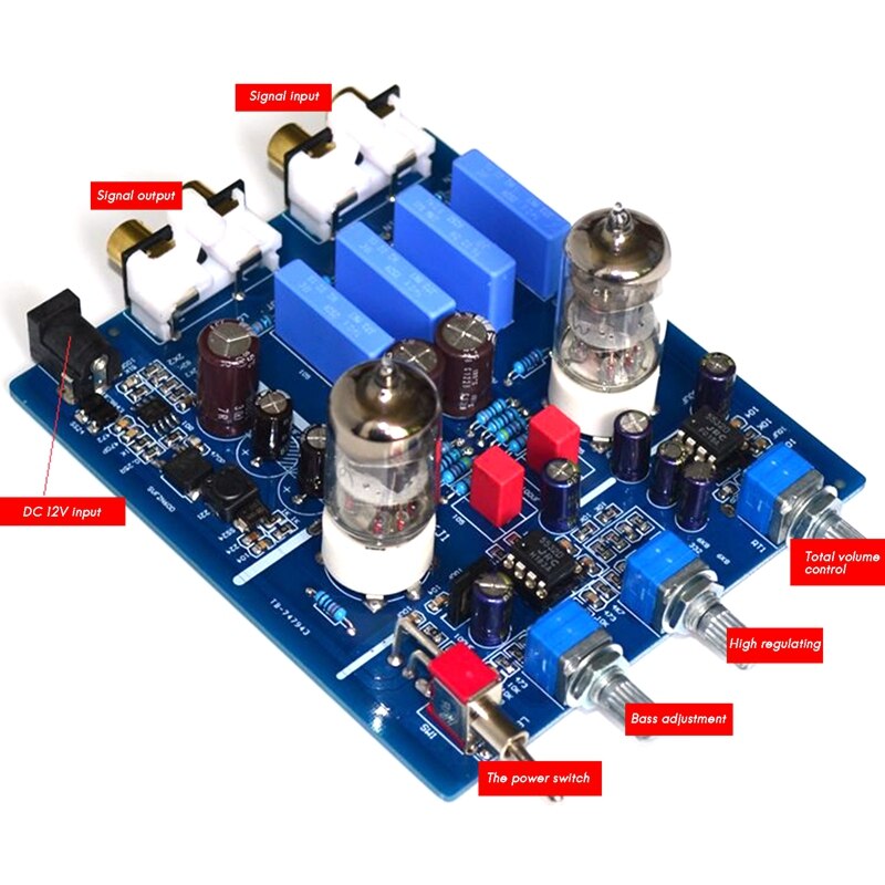 YXHH Preamplificatore Valvolare 6J1 Per Cuffie - Kit DIY Con Guscio Trasparente, Amplificatore Buffer - Foto 5