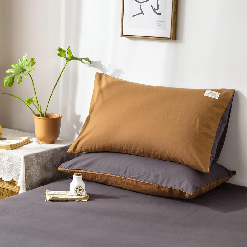 1PC 100% coton jaune taie d'oreiller couverture 48cm * 74cm taie d'oreiller décoratif literie chambre à coucher usage domestique différentes couleurs des deux côtés: shenkashenhui