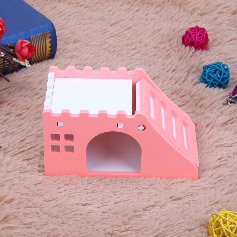 Holz Hamster Treppe Schlaf Haus Goldene Bär Nest Bett für Kleine Haustiere Chinchillas Guinea-Schwein Kleine Haustiere KäFeige Spielzeug