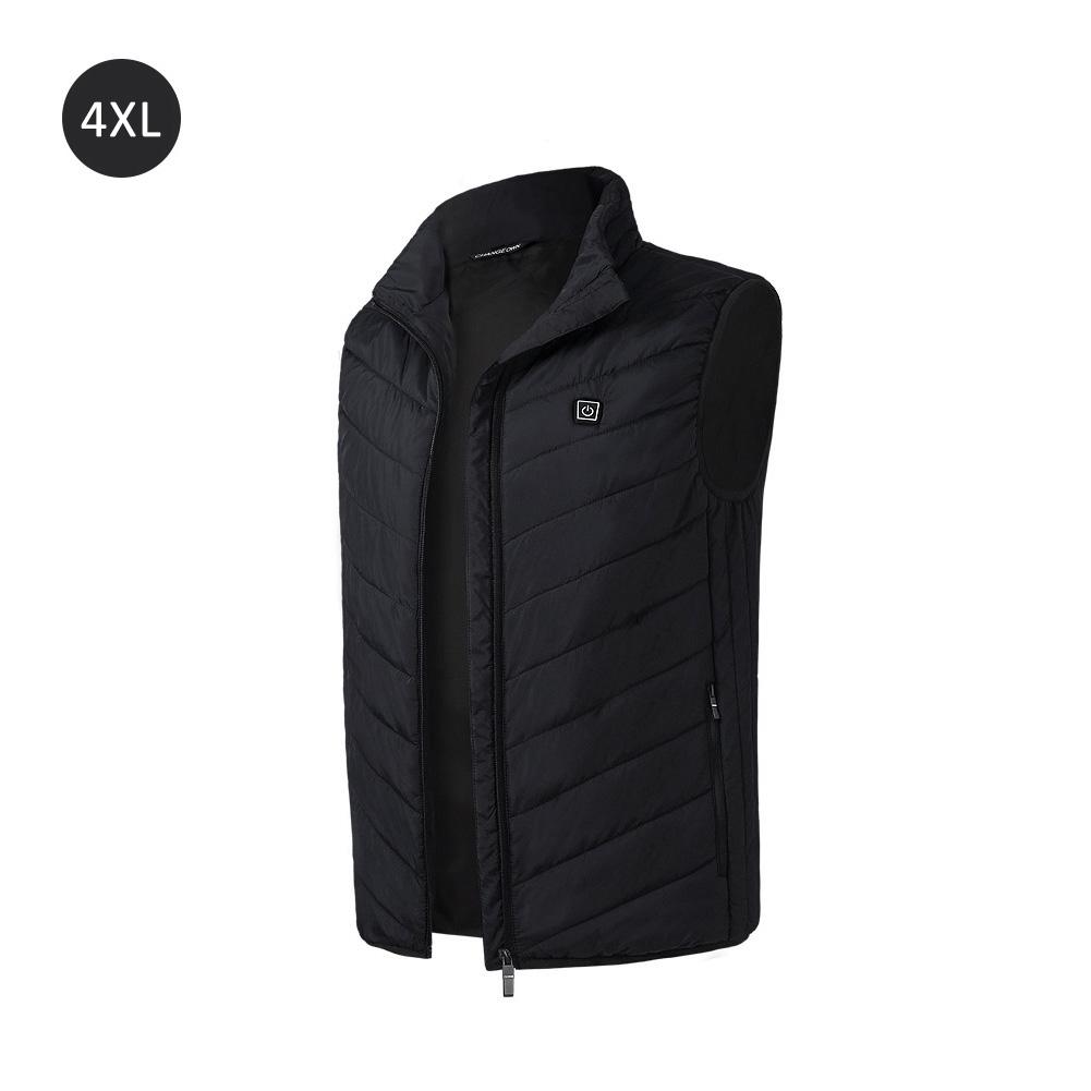 Grafeen Elektrische Warm Vest USB Intelligente Constante Temperatuur Verwarming Vest Voor Outdoor Sport Vissen: Geel