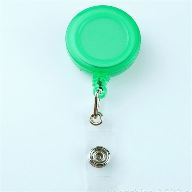 Unisexe rétractable bobine tirer porte-clés ID Badge lanière nom étiquette clé porte-carte ceinture Clip Durable porte-clés sac chaîne Clip: green