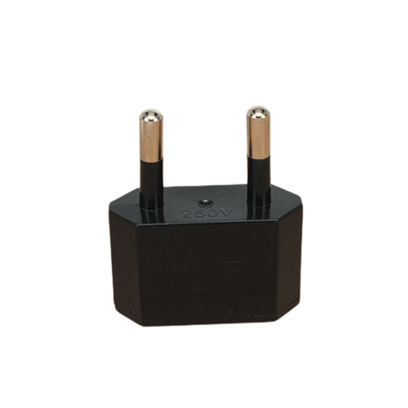 1 st eu-reseadapter amerikansk kina usa till eu euro europeisk typ c-kontakt elektrisk adapter ac-eluttag: Svart