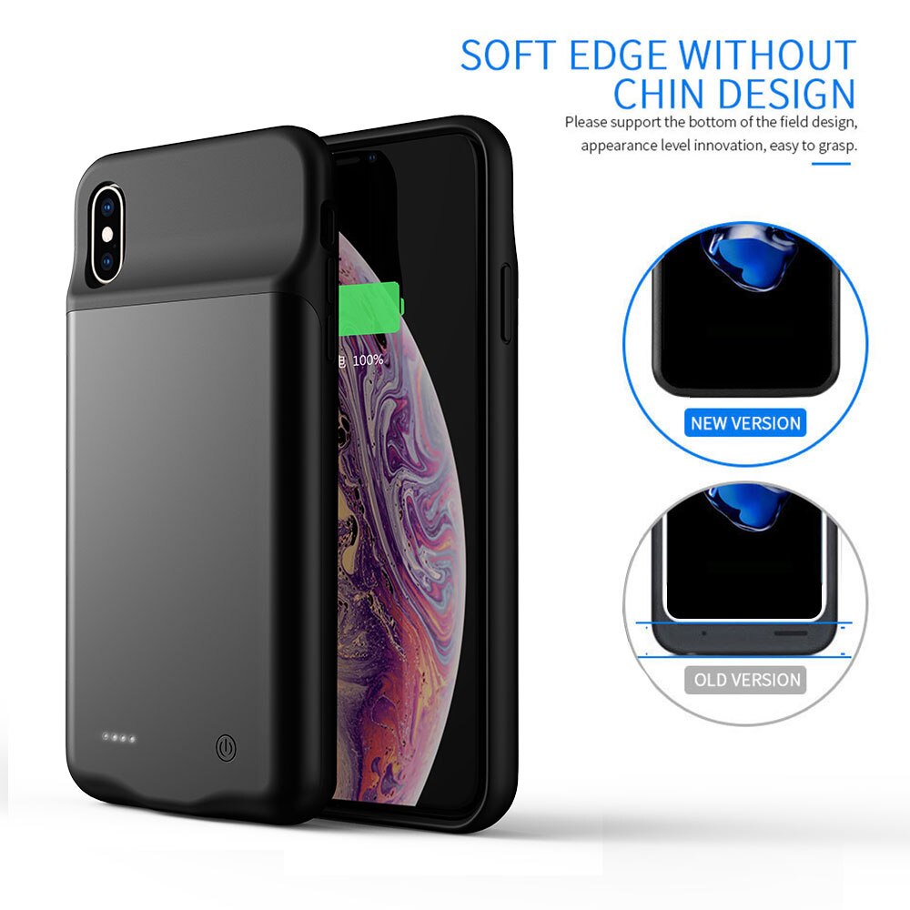 4000Mah Batterij Oplader Voor Iphone Xr Draagbare Batterij Opladen Cover Ultra-Dunne Siliconen Powerbank Case Voor Iphone xr