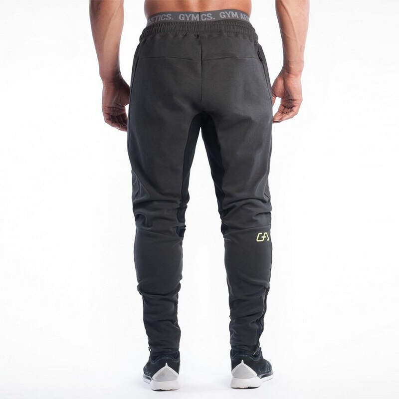 Neue Männer Sport Schlauch Gamaschen Fitness Grau Spiel rot Baumwolle Fitnessstudio Hosen Sportbekleidung für Männer FußBall Joggen Schweiß Hosen: Grau / L