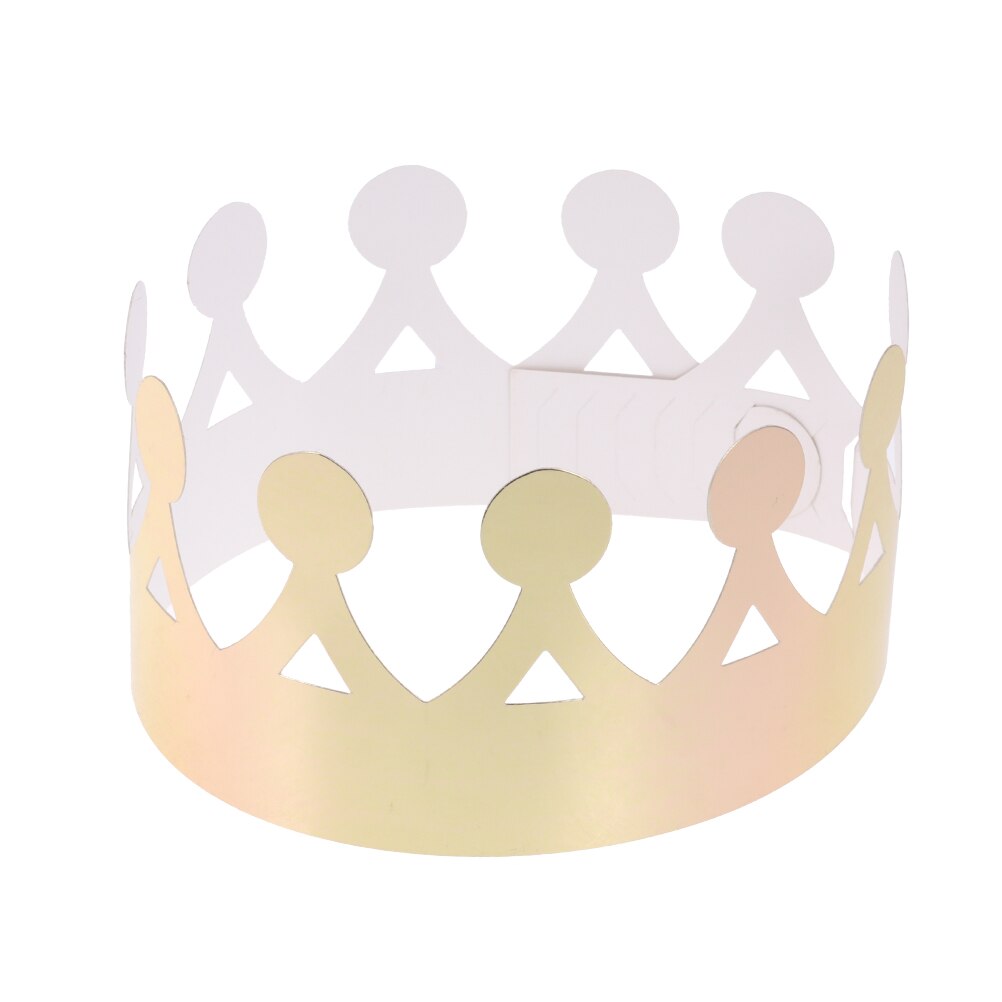 Crown Birthday Hats Golden Paper Crown Cap Baby Shower Celebration Photo Props Paper Hat