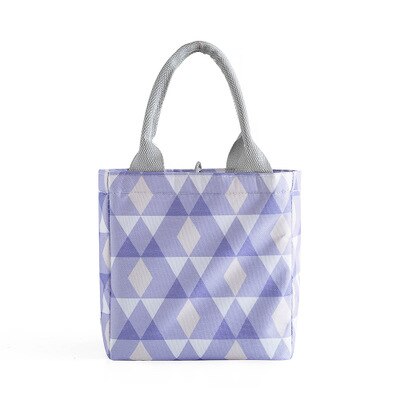 Udendørs picnic taske transportable madposer isolerede tote termo tasker køligere mad strand camping taske til vandreskole kvinder børn: Lilla
