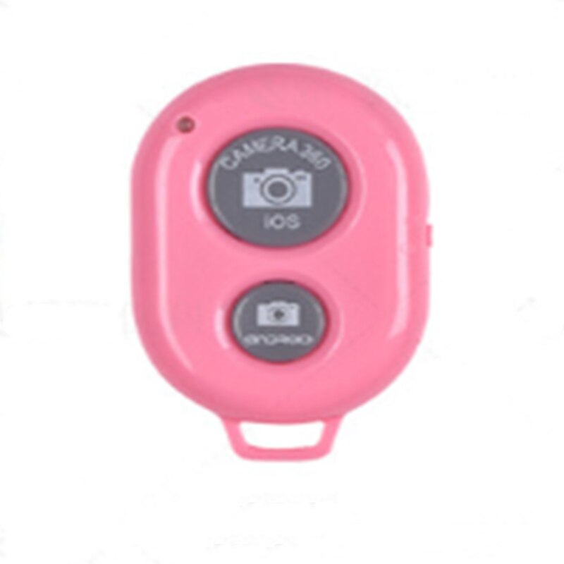 Botón de Control remoto Bluetooth, controlador inalámbrico, temporizador automático, palo para la cámara, disparador, teléfono, monopié, Selfie: Pink