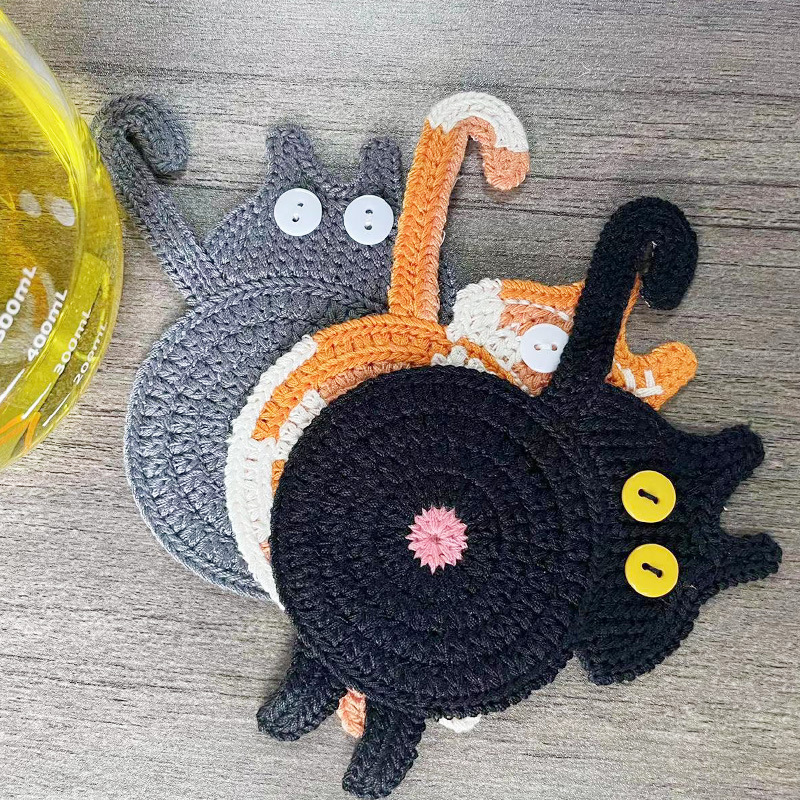 Grappige Achtbaan Hoge Temperatuurbestendig Schoon Te Maken Hergebruikt Verschillende Stijlen Slijtvaste Warmte-Isolatiedoek Cat Butt Coast