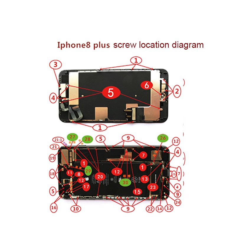 Full Screw Set for iPhone XS XSMAX XR X 6SP 6S 6P 6 Repair bolt Complete Kit Replacement Parts Screws Fix phone Accessories: For 8p