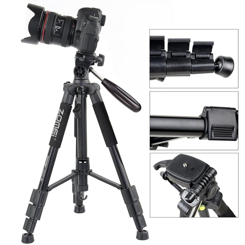 ZOMEI-trípode de cámara Q111 , portátil, de viaje, de aluminio, cabezal panorámico para cámara Digital SLR DSLR, tres colores