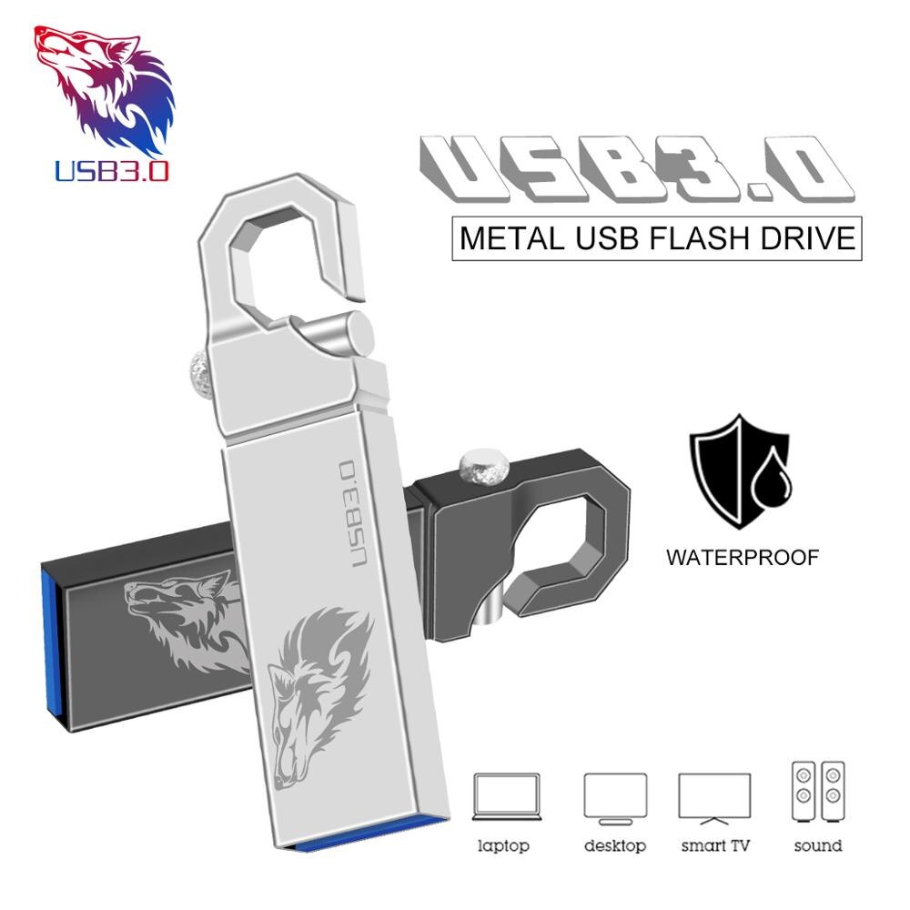 Pen Drive Metal Usb Flash Drive 2.0 Keychain Flash Disk 4G 8G 16G Flash Memory 32GB 64G 128GB 256GB Pendrive Memory Stick U Disk