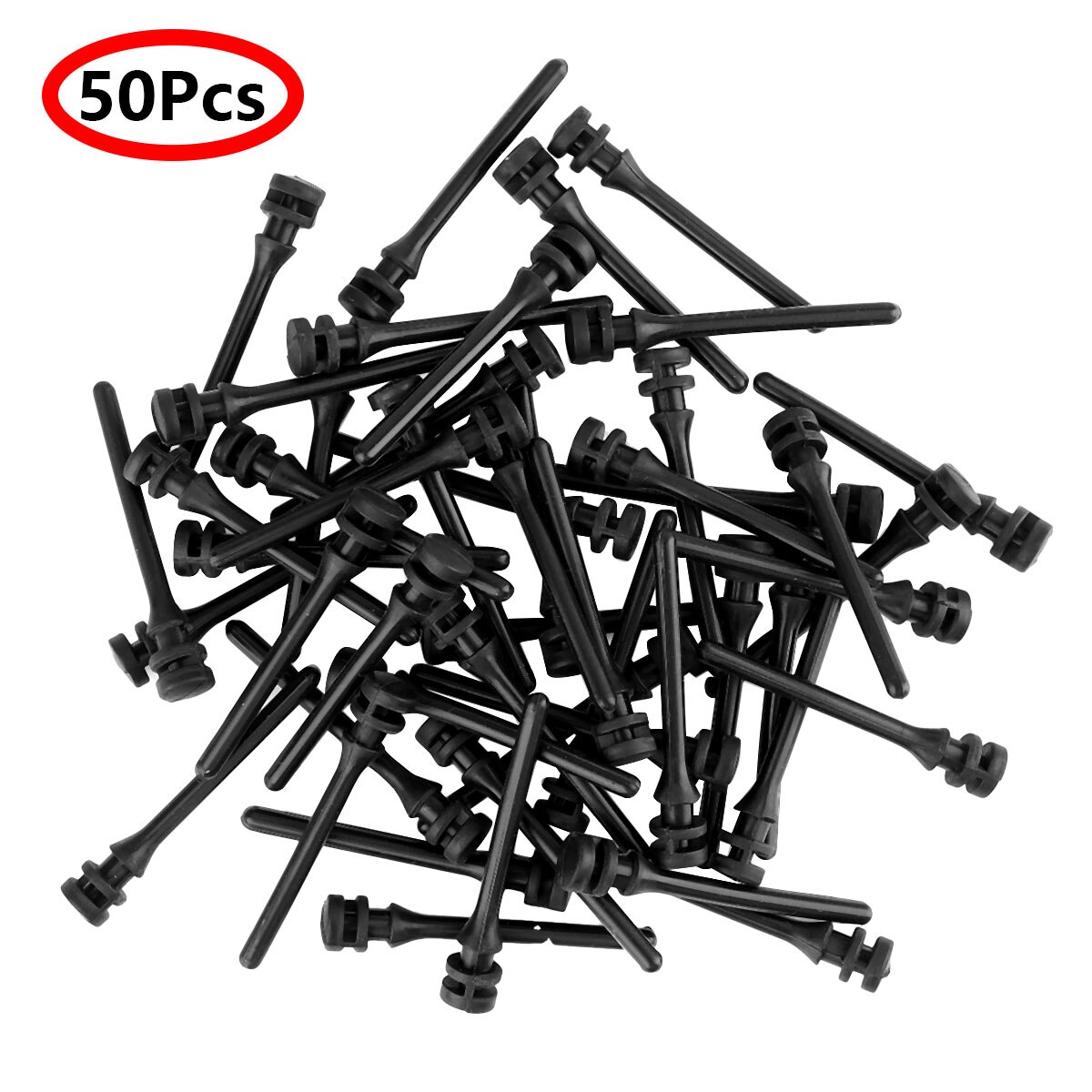 50Pcs Computer CPU Fan Mounting Screws Anti Vibration PC Case Fan Fixed Pin Rivet Hardware Noise Absorbtion Rubber Fasteners Kit: Black A
