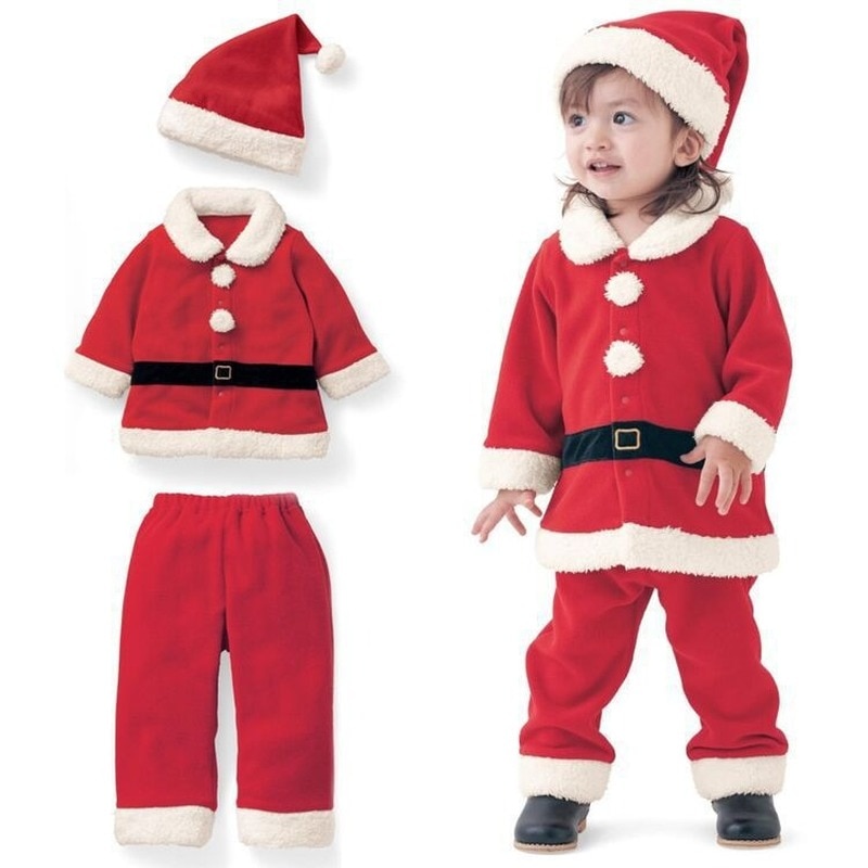 Børnetøj år juletøj drenge og piger klæder julemandstøj julekostumer børnetøj