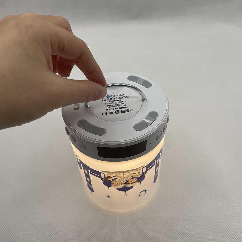 Telawah AZAN Bluetooth Wireless Muslim Quran Speaker Night Light Touch Lamp Speaker Player APP Remote Screen Display Alarm Clock