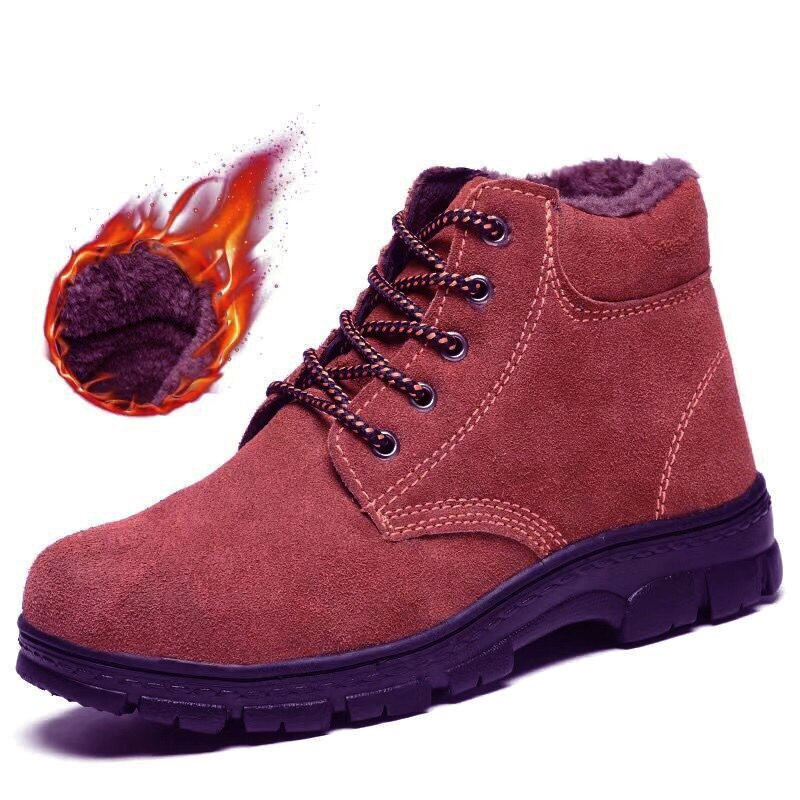 Waterproof Winter Men Boots with Fur Warm Snow Women Boots Men Work Casual Shoes Sneakers Indestructible Big Size 48
