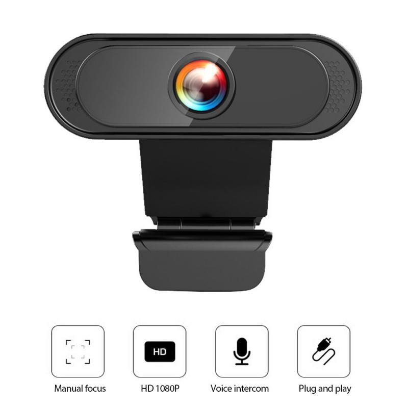 HD Webcam 1080P Manual Focus Web Camera With Microphone Live Video Conference Work USB Webcam For PC Laptop Computer