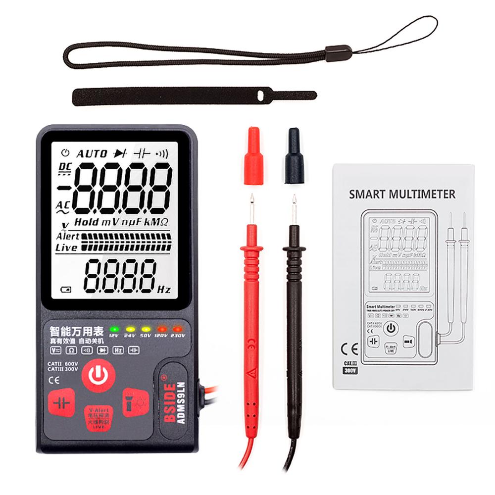 ADMS9LN / ADMS9CLN Intelligent Digital Multimeter Ultra-thin Large Screen Electrician Multi-function Repair Artifact