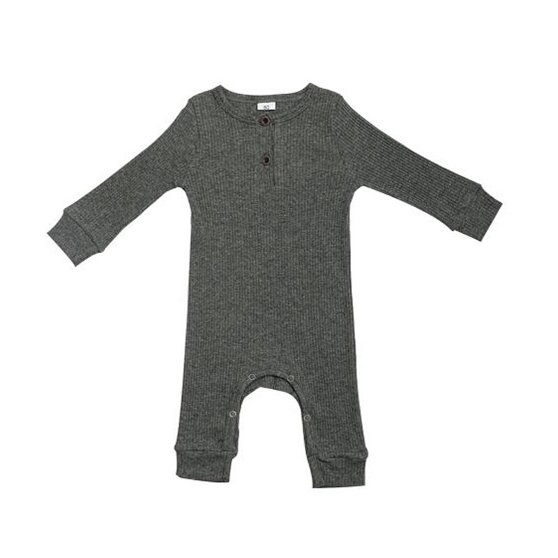 Baby-jumpsuits für frühling und herbst, Baby-Karosserie mit knöpfen, langärmelig, einfarbig, warm, Outfit 0-24m: 5