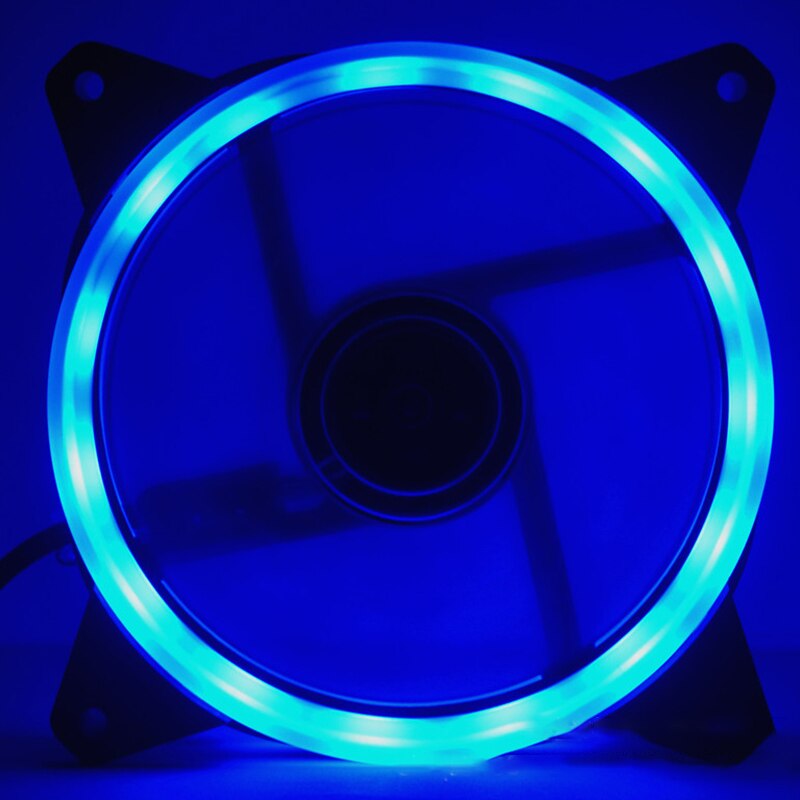 12CM 15LED 120mm PC Computer Super Mute LED Case Fan Cool LED Dual Aperture Computer Case Cooling High Performance Cooler: 07