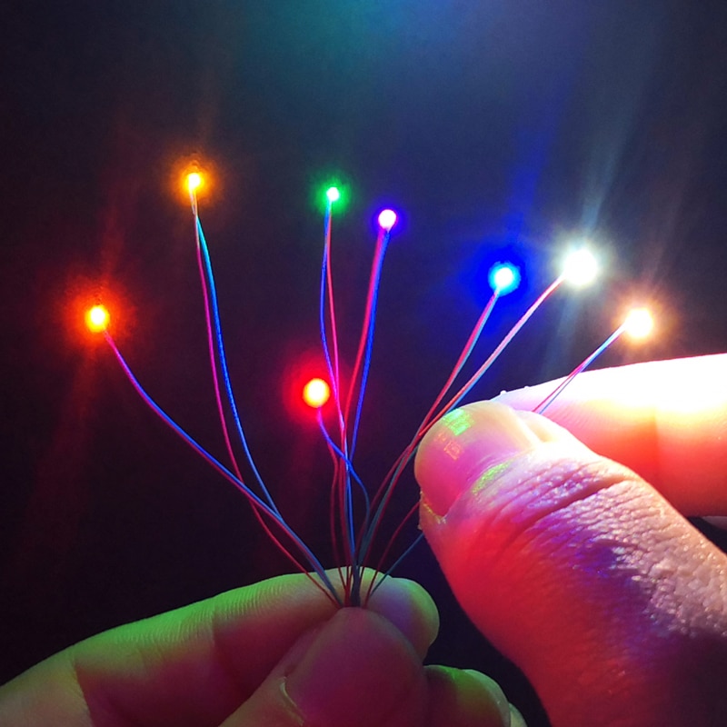 3v Pre-wired #0805 SMD Leds Non flashing Lighting with 30cm Connection Wires hobby Model Kit Railway Railroad Starship Lighting