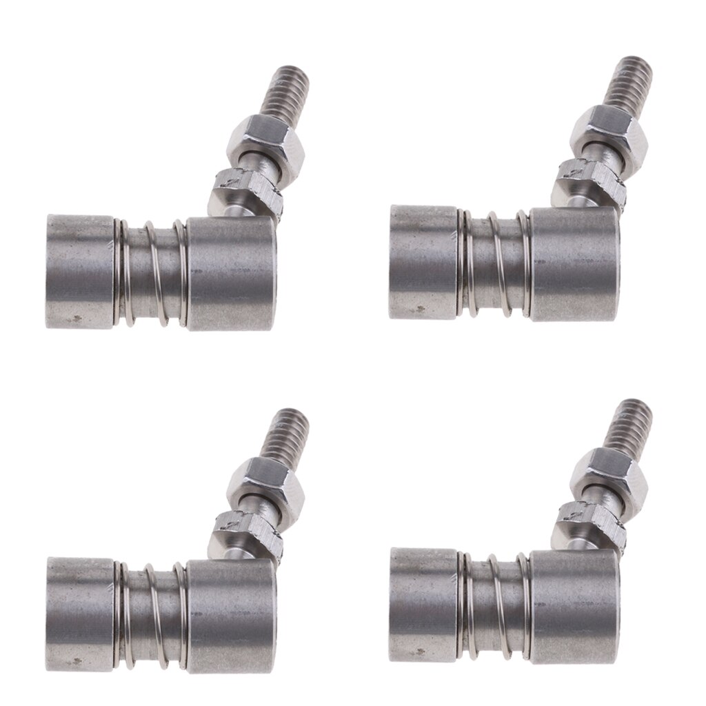 Pack of 4 1/4inch Control Cable Shift Throttle Ball Joint Stainless Steel Connector for Marine Boats
