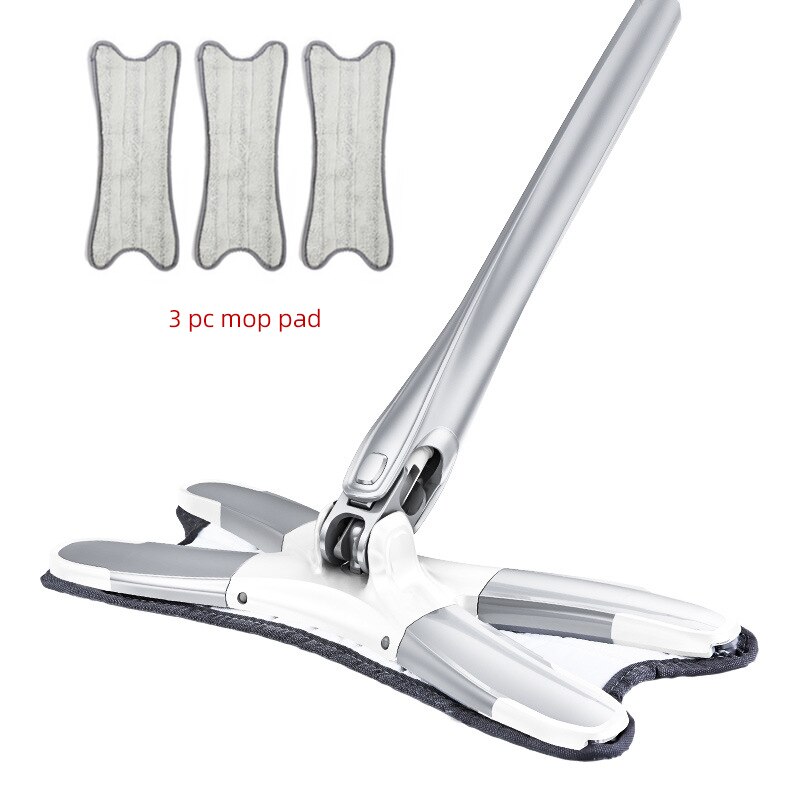 Balai serpillière plat de type X, outil de nettoyage ménager sans les mains, serpillière paresseuse, serpillière à 360 degrés: green