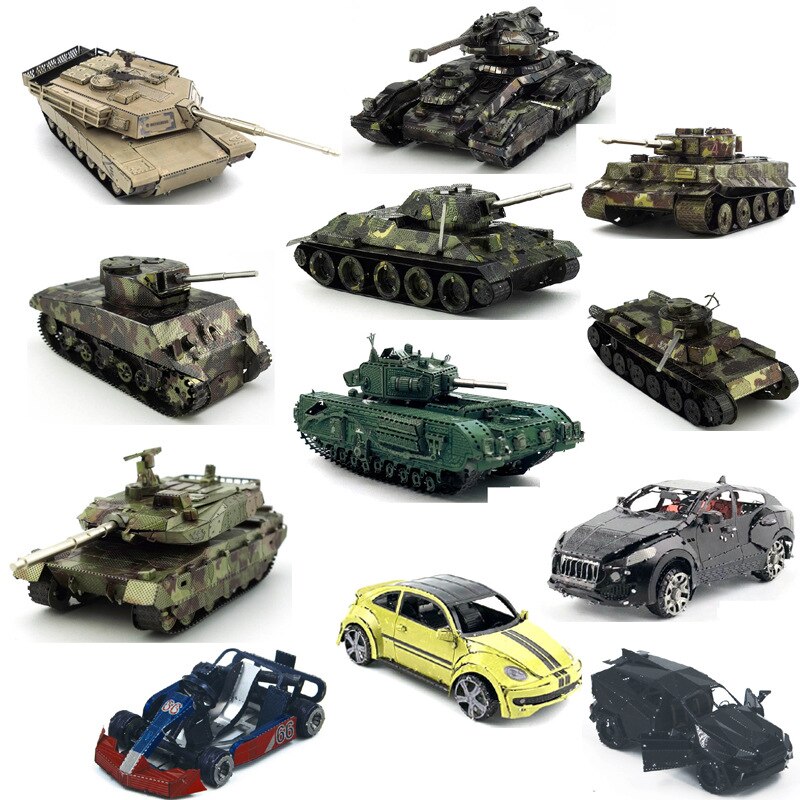 Skrzydła motyla samochód sportowy DIY 3D metalowe puzzle zestawy modeli laserowo wycinane układanki dorosłych dzieci edukacyjne prezenty dla dzieci kolekcja zabawek