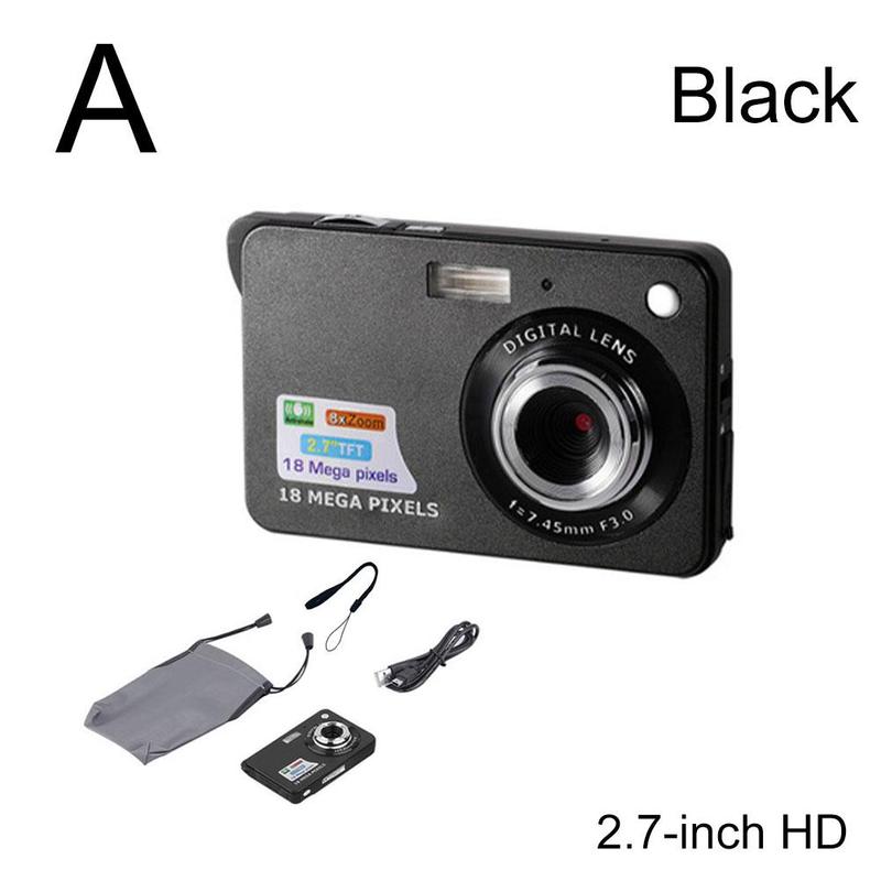 2.7 Inch Mini Digitale Camera 24 Megapixels Cmos 8x Camera Vlog Fotografie Recorder Night Digitale Dv Zoom Vedio P7c1: a