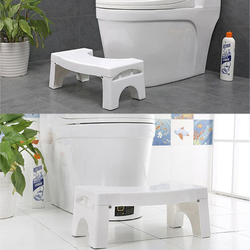 Sammenklappeligt toilet hukommende skammel skridsikker toilet fodskammel bærbar anti forstoppelse afføring til hjemmebadeværelse leveres accessori