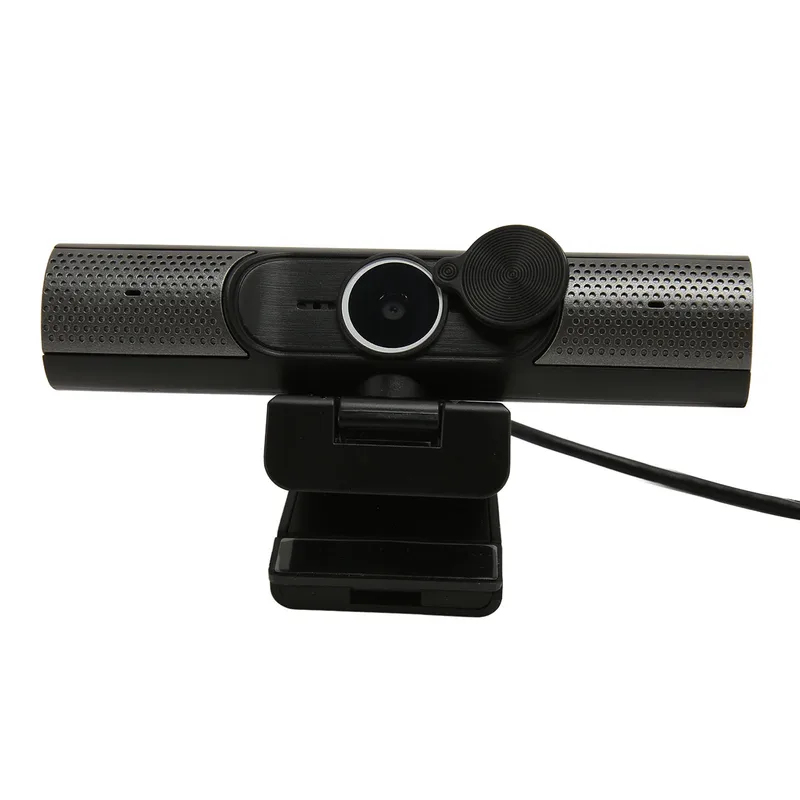 Nova Webcam 4K USB, Webcam 2K 1080P 30fps com Foco Automático, Alto-falante HiFi e Microfone com Redução de Ruído para PC, Câmera para Desktop e Laptop para Videochamadas
