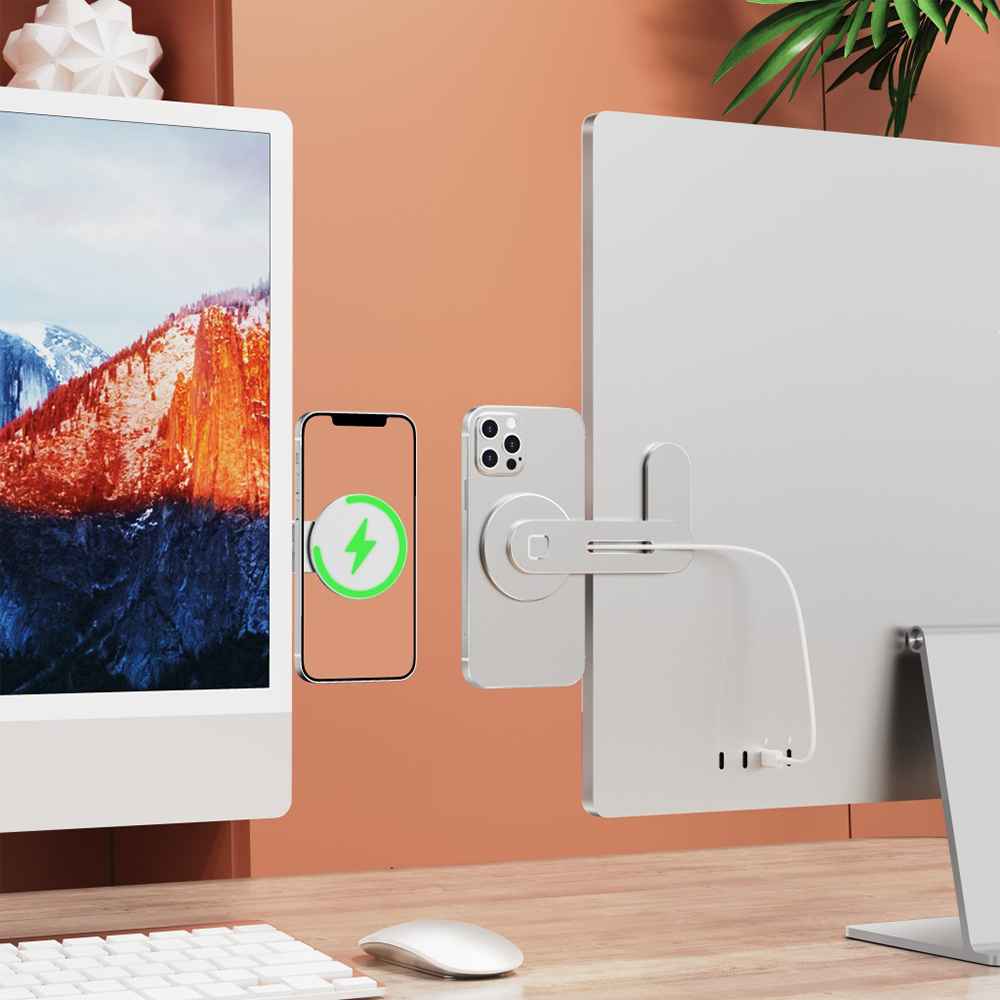 15w magnetische kabellose ladegeräte für macsafe iphone 13, 12 mini, pro max, schnelles kabelloses laden, laptop-, handy- und monitorhalterung