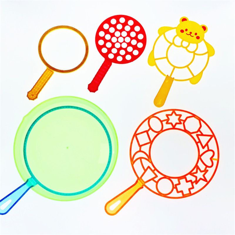 6PCS/set Jumbo Colorful Bubble Wand Bubble Blower Toy Set For Kids Summer Outdoor Fun 7IN