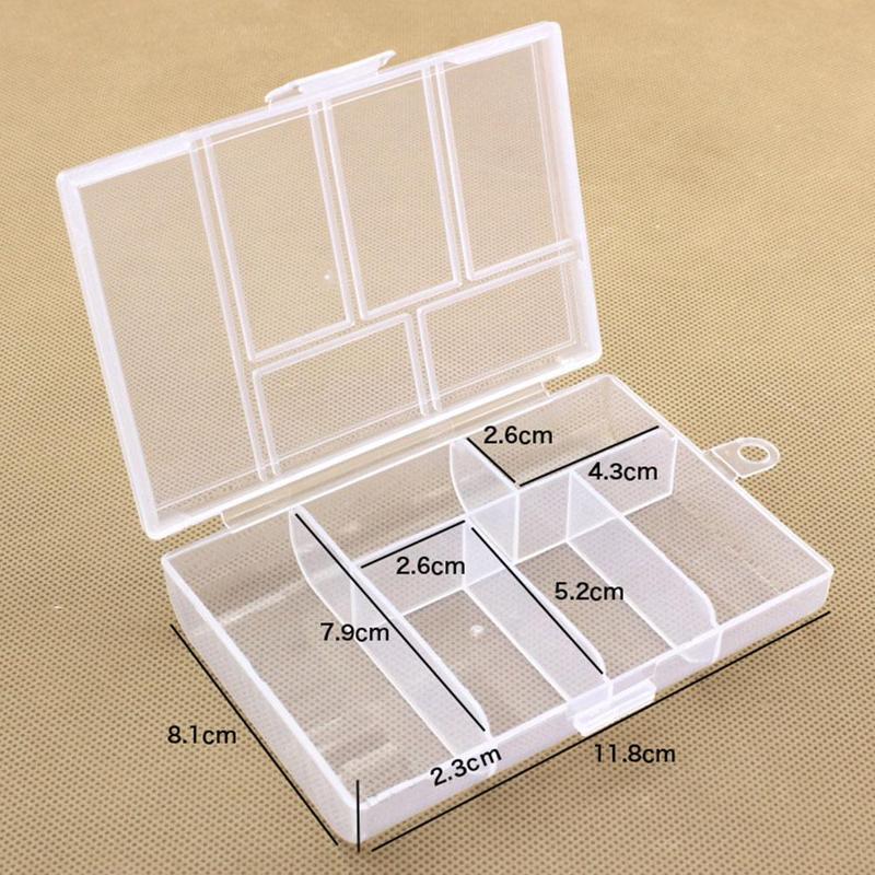Transparent Portable Plastic 6-Compartment Storage... – Vicedeal